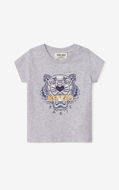 Kenzo Kids Tiger T-shirt Pearl Grey